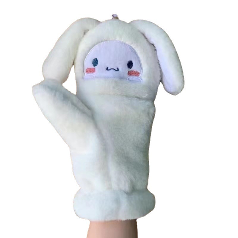 2022 Glove Girl Winter Laurel Dog Cute Korean version student cycling thickened windproof driving gloves for winter Item Picture