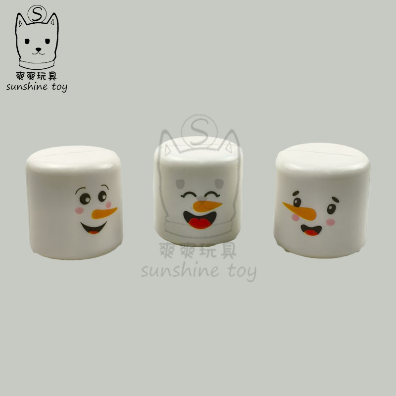 Amazon Slow Rebound PU Snowman Expression cylinder sponge foam Pinching Fun Stress-relieving and venting toy Ball manufacturer