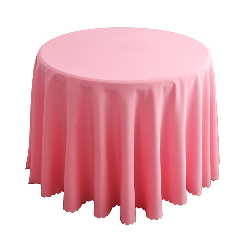 Wholesale hotel conference wedding banquet home Nordic style table cloth solid color round table cloth polyester tablecloth Item Picture