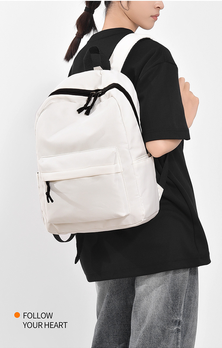 百搭潮流双肩包男女士简约书包学生休闲大容量防泼水旅行电脑背包详情5