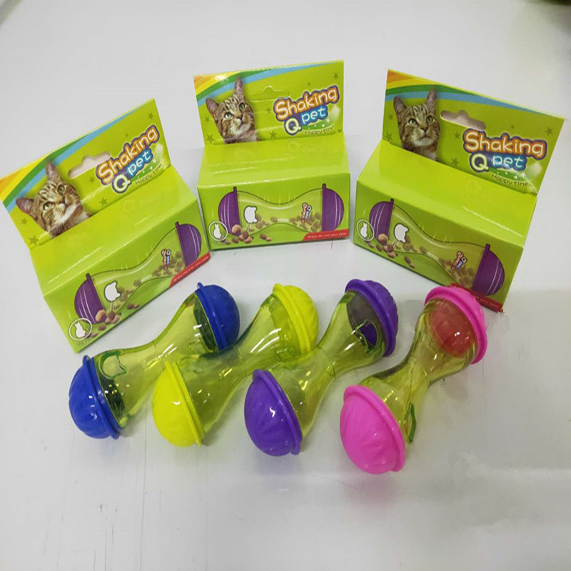 Pet toys, cat unbreakable dolls, educational toys, bone-shaped cat food dispensers, pet food leakage slow food toys details Picture