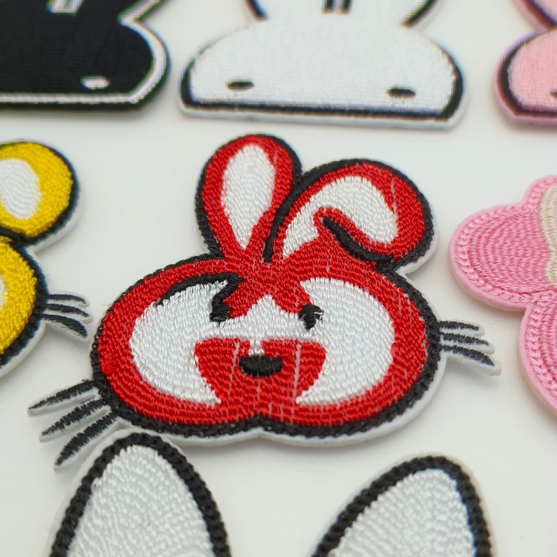 Galog Cloth Sticker Small Rabbit Embroidery Cloth Sticker Bag Clothing Accessories Hollow Embroidery Embroidery Sticker Down Jacket Patch details Picture
