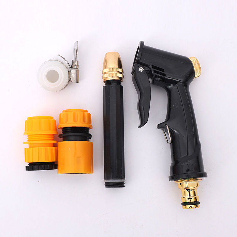 Plástico negro oro gon gross pistola de agua set al por mayor jardín jardín pistola de agua de riego de alta presión pistola de agua de lavado de coche doméstico Specification image