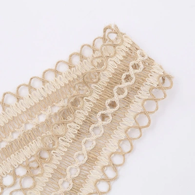 Natural Jute New Lace Curtain Clothing Diy Accessories Hollow Lace Fabric Vintage Bridal Headwear Wholesale