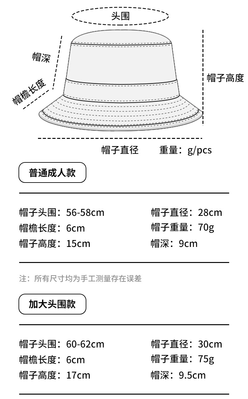 渔夫帽定制 印字印logo户外纯棉登山遮阳帽防紫外线防晒钓鱼盆帽详情5