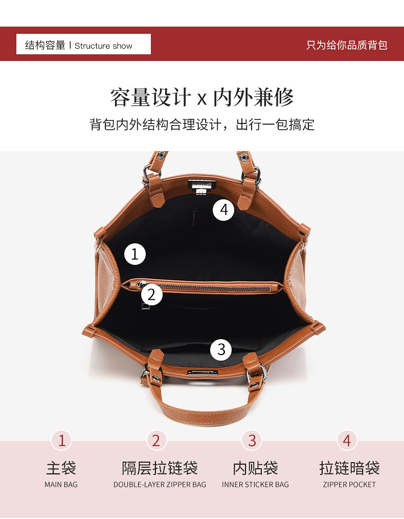 手提包女高级感复古单肩包新款通勤包包秋冬大容量托特包跨境批发详情9