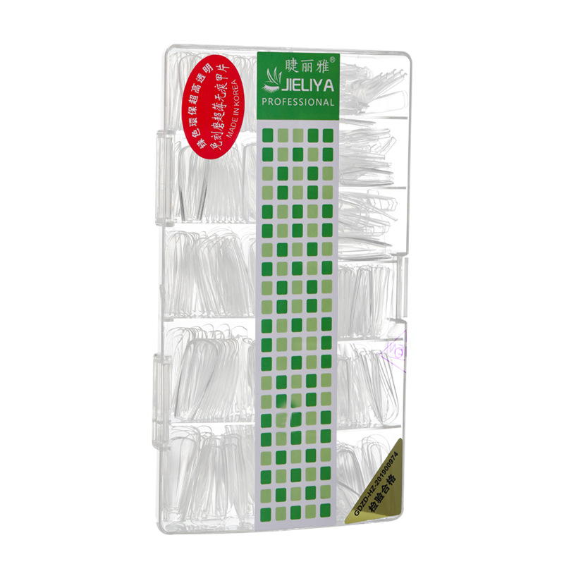 Nail nail salon's extremely thin, seamless, no-polishing wearable nail full and semi-extended false transparent nail tool patches Item Picture