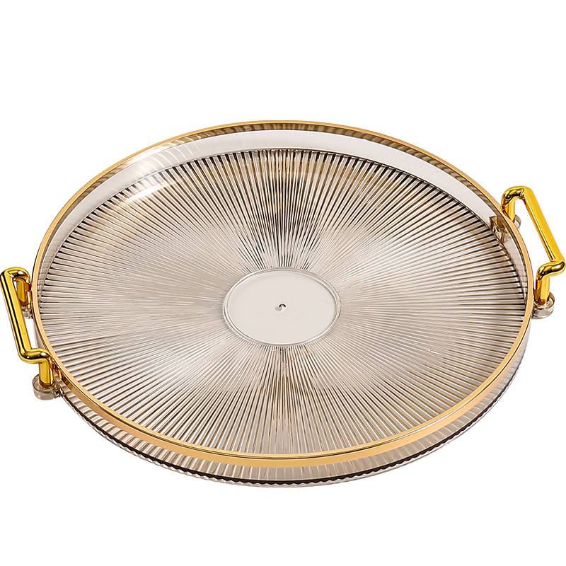 Light Luxury Phnom Penh Round Plastic Tray Household Water Cup Teacup Storage Tray Beauty Salon Commercial Tea Cup Tray Item Picture