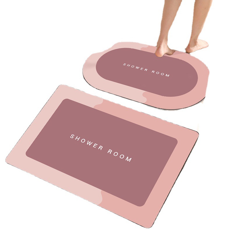 Modern and simple bathroom floor MATS, absorbent bathroom, toilet, bedroom door carpets, door MATS, anti-slip foot MATS when entering Specification image