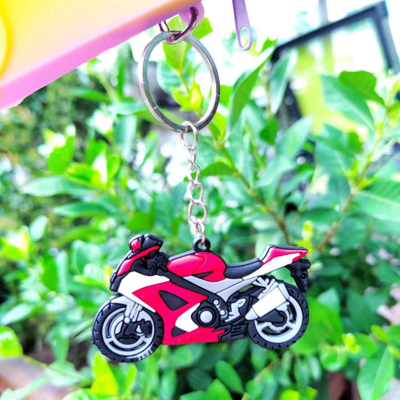 Wholesale Amazon Pvc Motorcycle Key Chain Three-Dimensional Bag Car Pendant Promotional Advertising Small Gifts Application Scenario