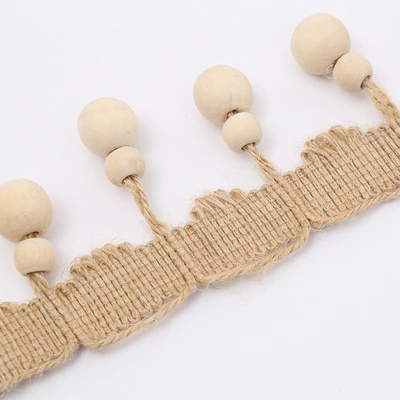 New 5 Cm Natural Color Row Comb Curtain Lace Sofa Pillow Accessories Ribbon Natural Color Jute Wholesale