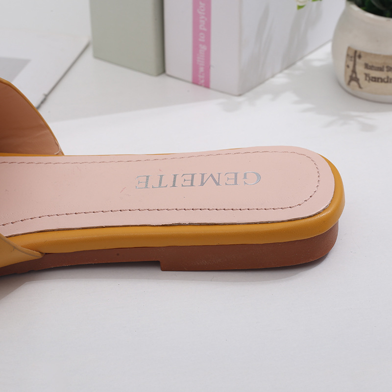 Summer foreign trade Chaozhou fashion Craft women's slippers manufacturer direct sales of new flat women's shoes wholesale women's slippers Specification image