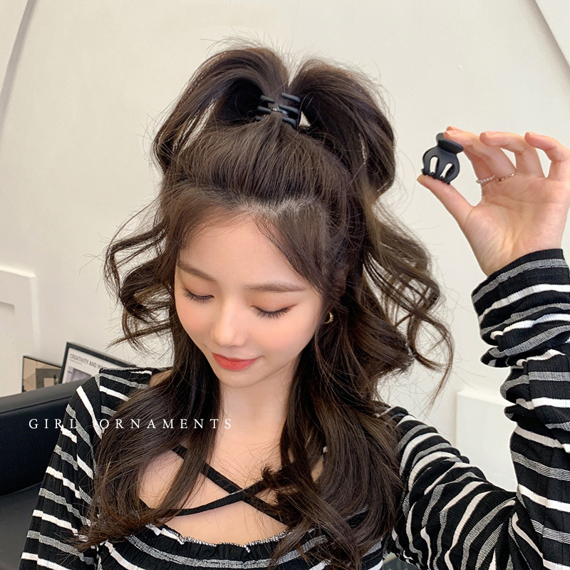 New small claw clips, black high ponytail claw clips, medium bun hair claw clips, pumpkin hair clips, and shark clips for the back of women's heads details Picture