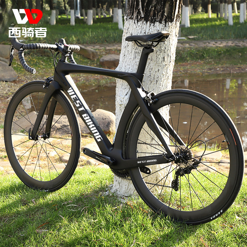 West Biking Carbon Fiber Road Bike Ultra-Light Gear Breakwind Bend Handlebar 22-Speed Professional Competition Ride Application Scenario