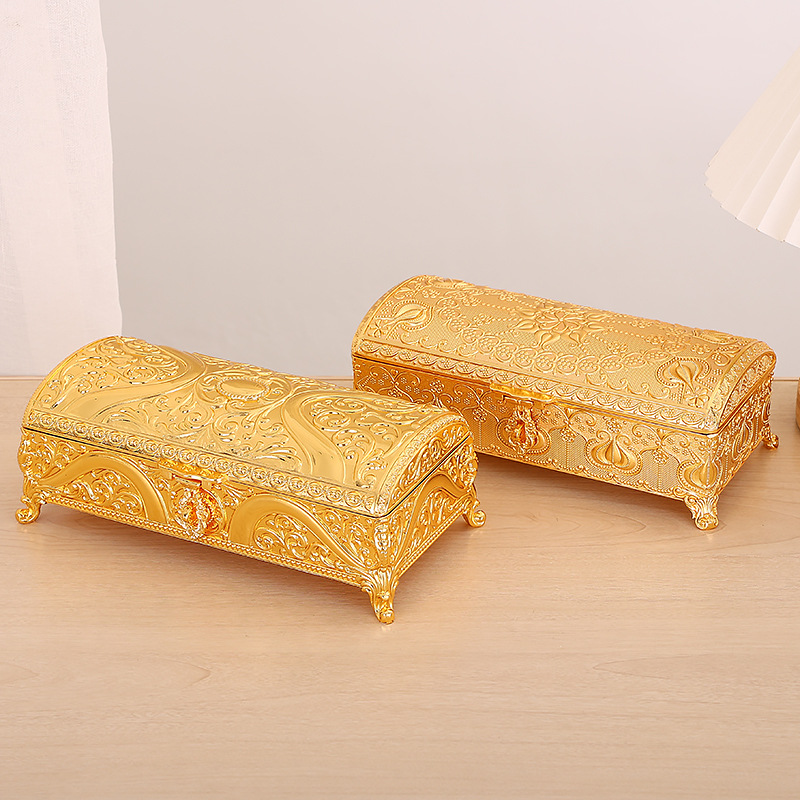 Metal Jewelry Ring Box Necklace Bracelet Watch Bracelet Box Wedding Home Creative Decoration Pieces Specification drawing
