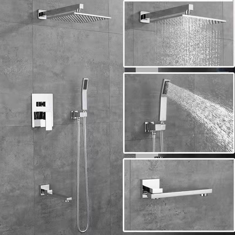 Wall-Type Concealed Shower Head Copper Shower Head Black Double Function Concealed Shower Head Hotel Shower Bathroom To It details Picture