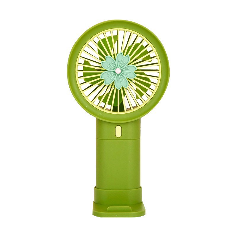 Desktop Stand Small Fan Handheld Portable Is A Fan Charging Flower Five-Leaf Travel Fan Carrying Phone Holder Item Picture