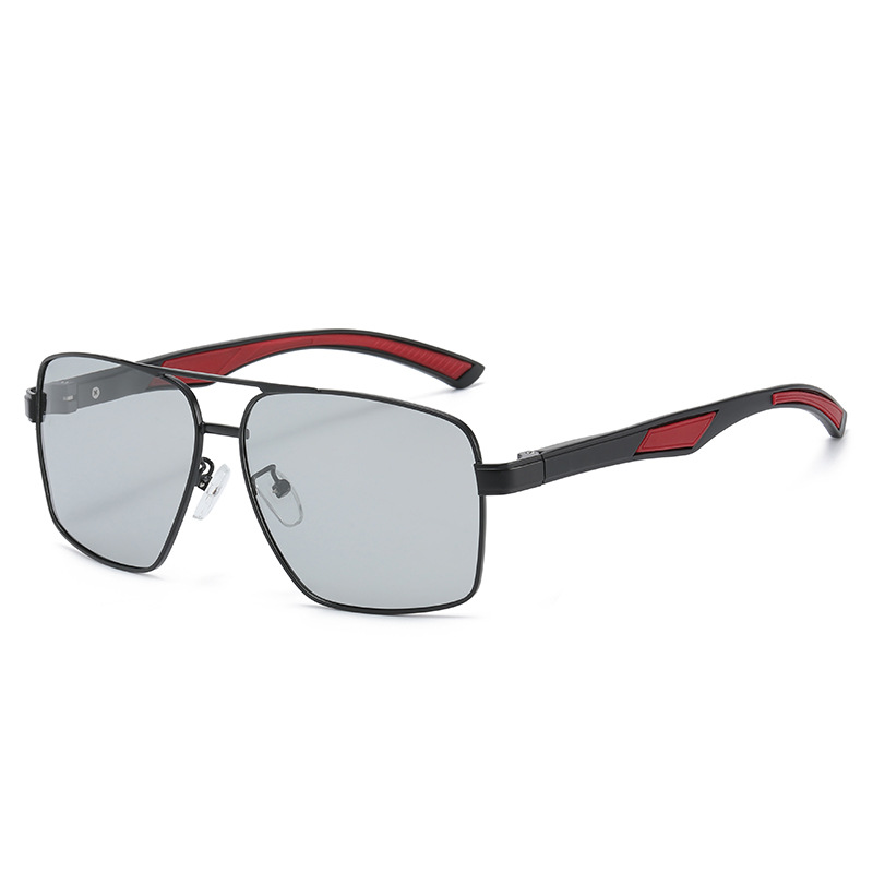 夜视黄色墨镜网红款日夜两用感光变色驾驶镜偏光太阳眼镜男女潮