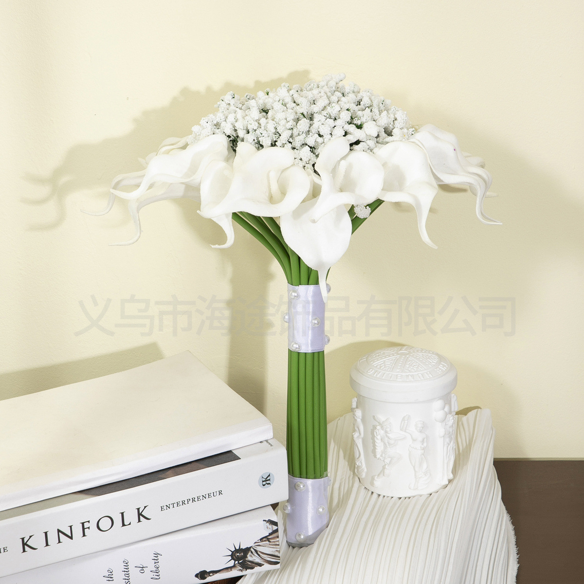 Wholesale of faux baby's breath flower bouquets for brides' wedding decoration Specification image