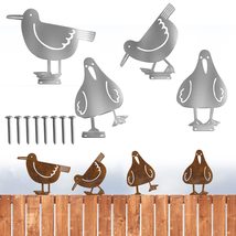 现货四只海鸟生锈的鸟铁艺装饰庭院花园摆件金属小鸟剪影户外插件
