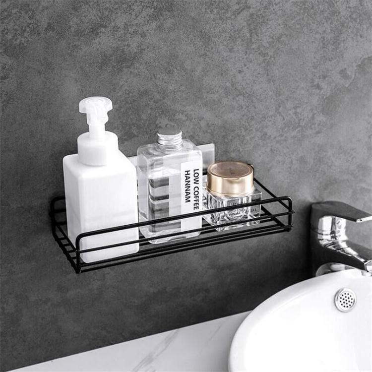Bathroom Storage Shelf Perforation-Free Bathroom Storage Shelf Rectangular Iron Multifunctional Wall Storage Shelf Specification drawing