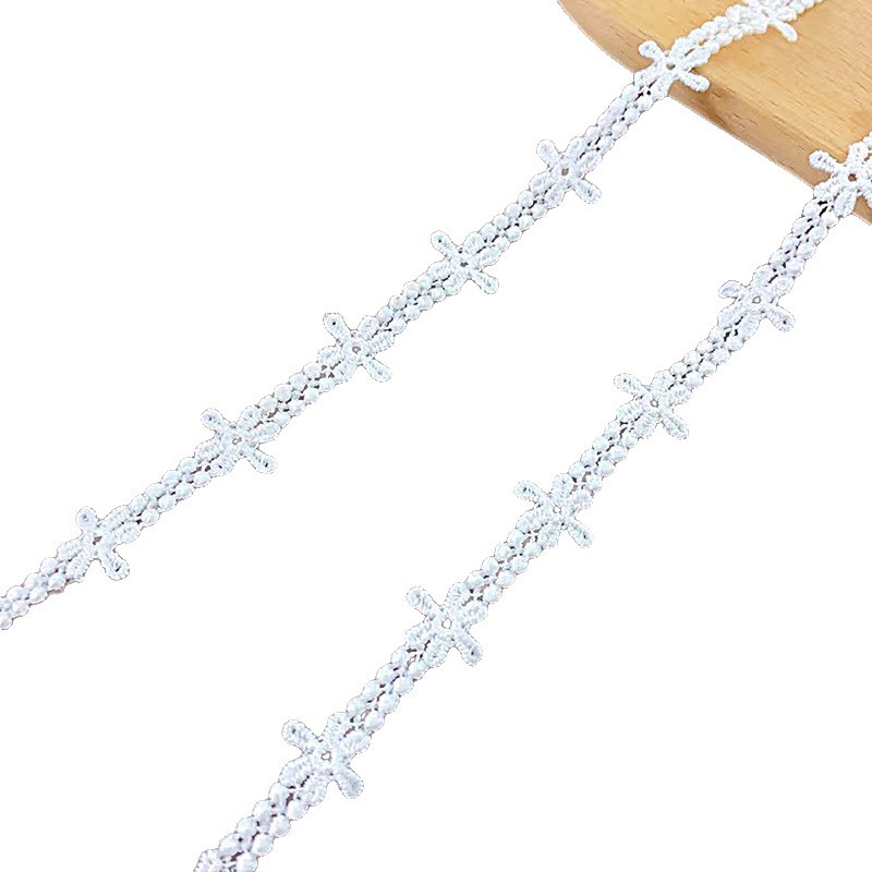 Small flower edge barcode children's clothing accessories, women's dress accessories, skirt edge water-soluble embroidery factory lace factory direct sales Item Picture