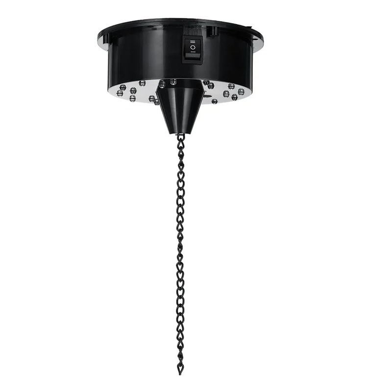 Rotating mirror disco ball motor reflective ball disco with 18 LED lights Specification drawing