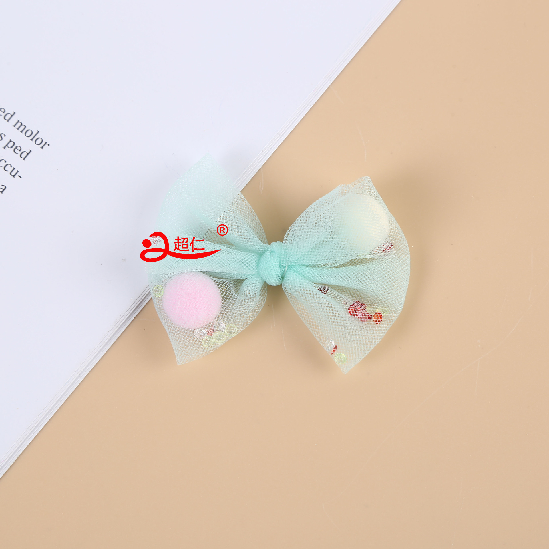 Handmade Bow Japanese And Korean Style Hair Accessories Gift Clothing Accessories Net Yarn Color Diamond Hairball Bow Can Be Made Application Scenario
