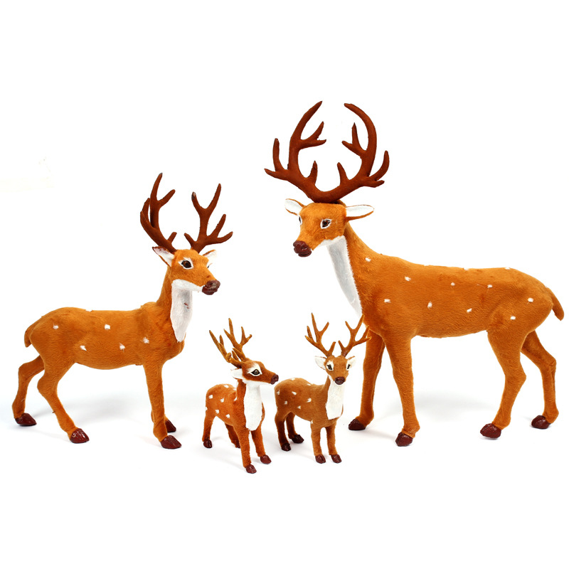 圣诞节礼品麋鹿公仔小鹿装饰摆件仿真鹿儿童圣诞装饰品树场景布置详情图3