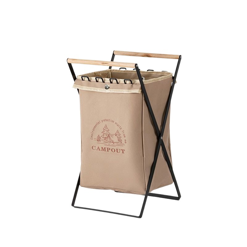 Outdoor folding garbage rack, camping trash can stand, portable simple fruit peel bin, park camping, picnic, self-driving Item Picture