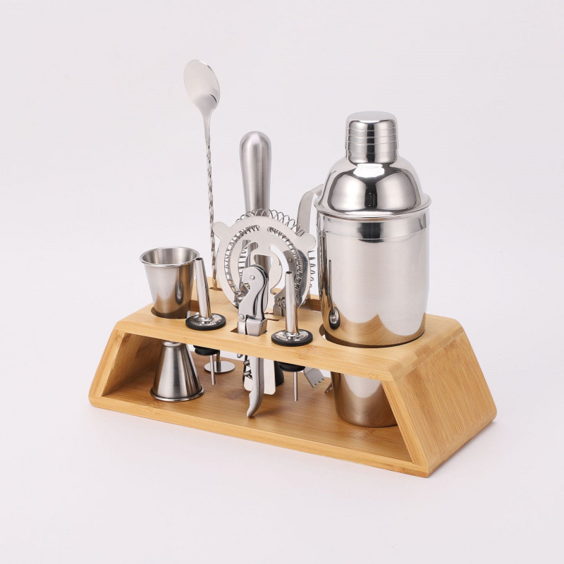 Bar Metal Stainless Steel Shaker Cup Cocktail Tools Ladder Rack Cocktail Tools Set Wholesale Manufacturers Specification drawing
