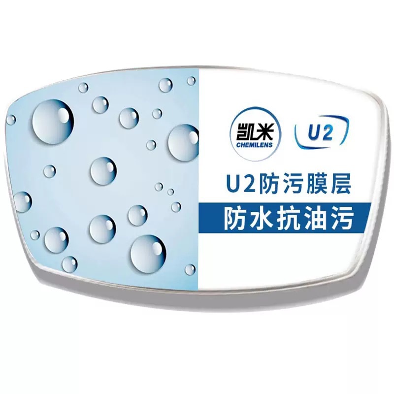 凯米镜片U6防蓝光超薄1.74高度数近视配眼镜片1.67非球面U2抗辐射详情图5