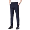 Ice Silk men's casual pants Spring and autumn straight-leg loose men's pants Business suit pants 2024 Summer new long pants Item Picture