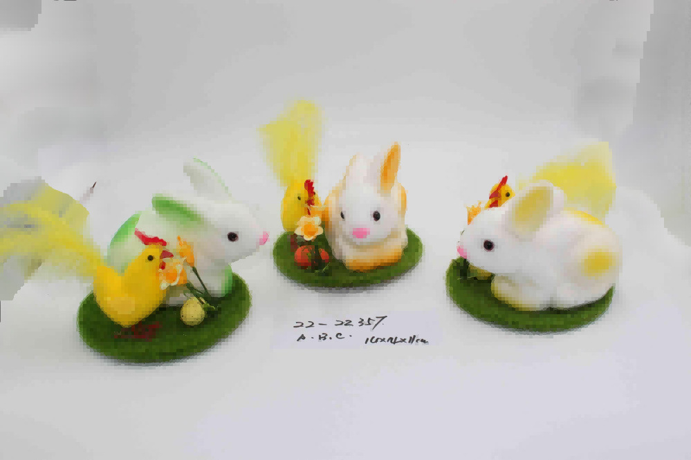 The 2023 new Easter disc plush combination of large and small rabbits, chicken and rabbit pairs, which is cute and realistic, has been selling well in Europe details Picture