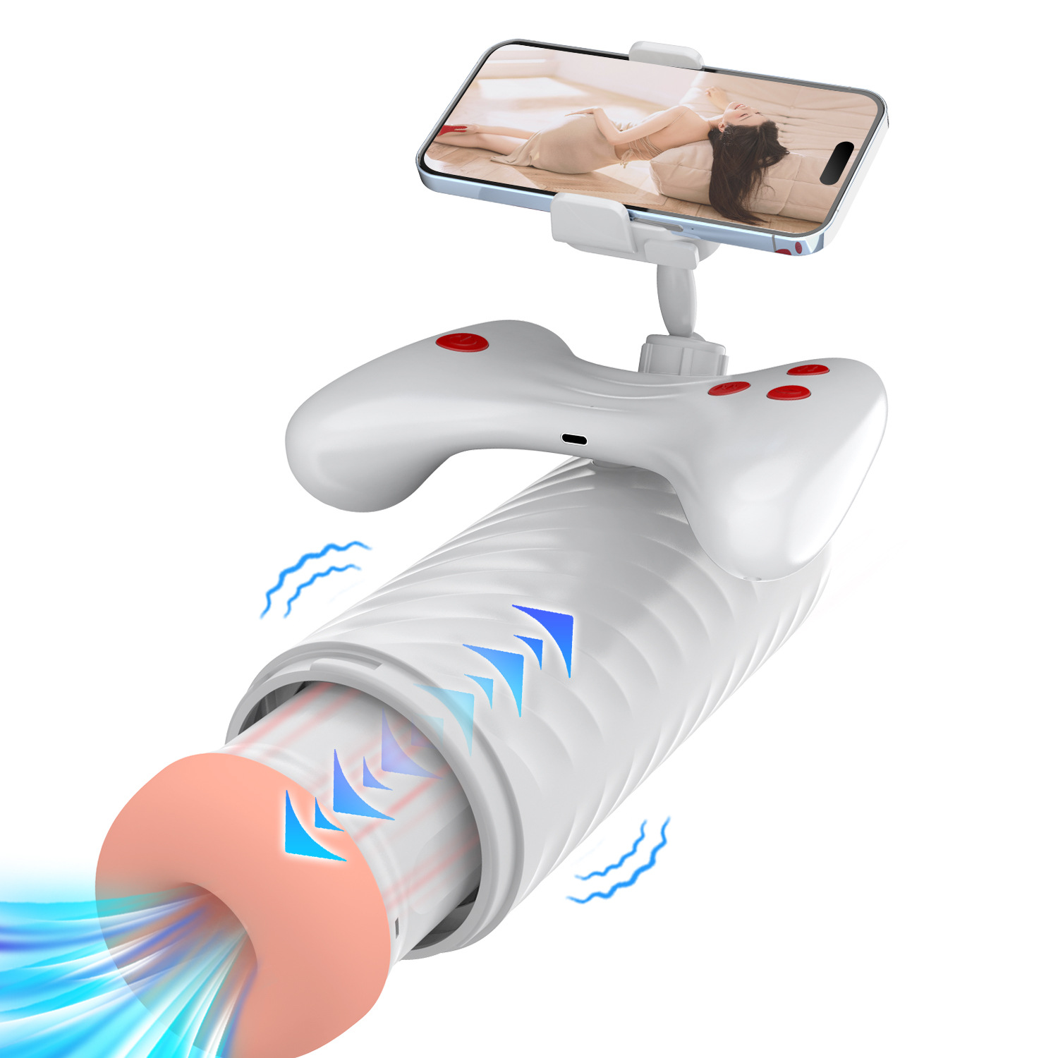 New mobile phone video airplane cup male game masturbation device in stock for export, European and American adult toys and sex toys GBDZ airplane cup Application Scenario