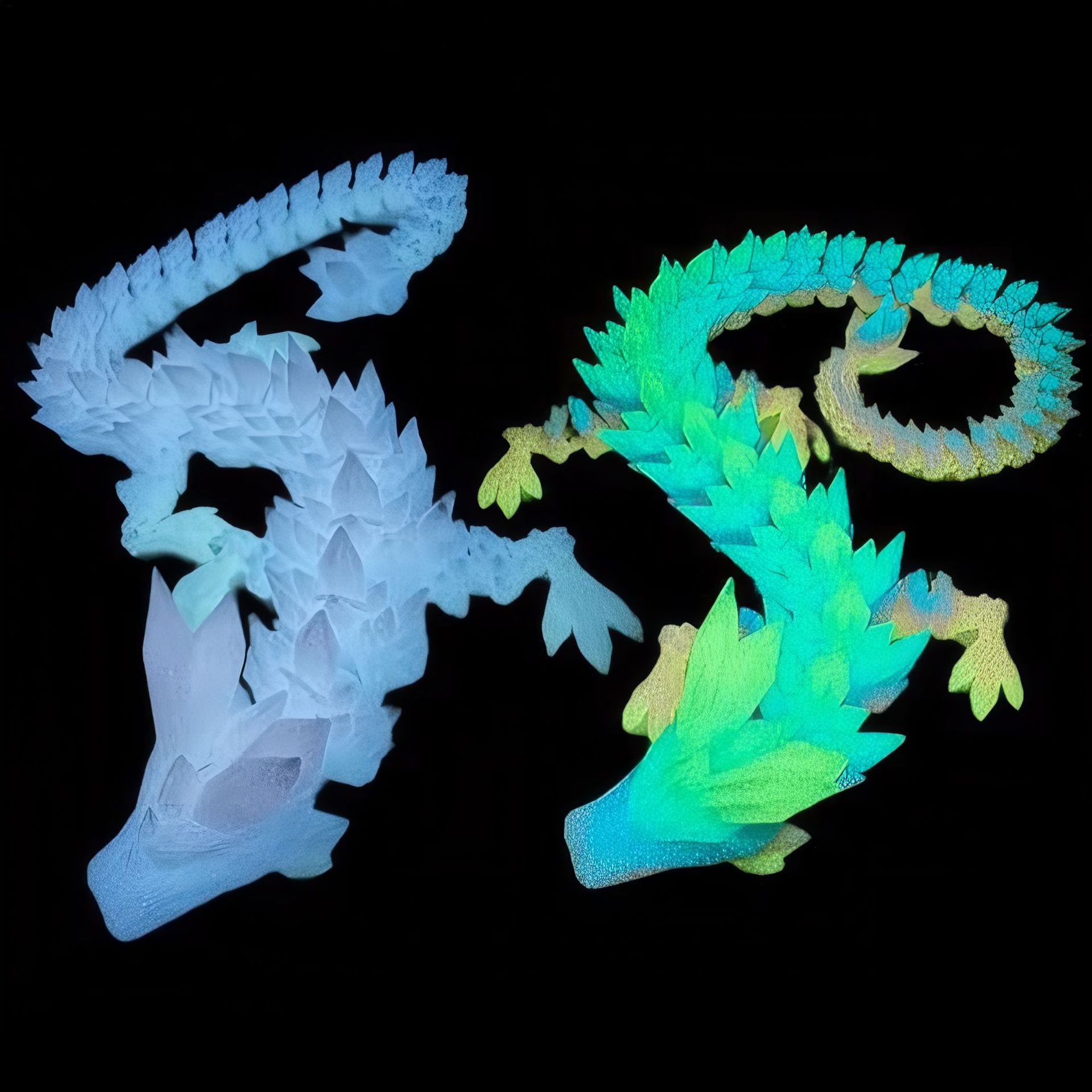 夜光炫酷龙/仿真动物野生/恐龙盲盒/钥匙扣儿童玩具/陶瓷工艺产品图