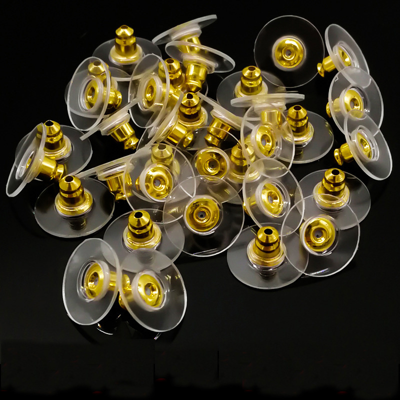 Diy Ear Accessories Frisbee Saucer Color Retaining Copper Electroplating Accessories Ear Studs Bullet Film Ear Plugs