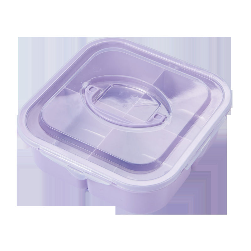 Large-capacity bento box, student and office worker portable hand-held compartments lunch box, outdoor picnic and spring outing food-grade lunch box Item Picture