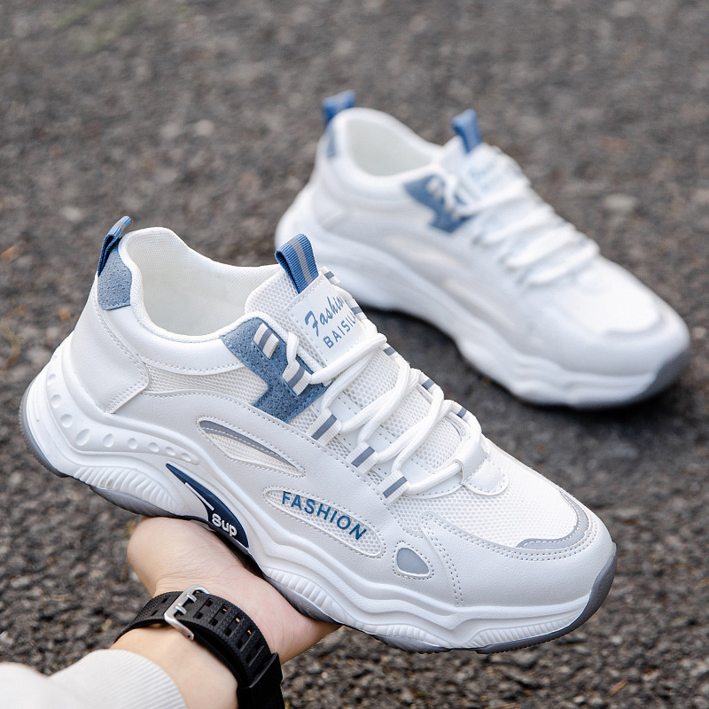 2022 Spring and Autumn new men's shoes with breathable mesh and sporty style, dad and teenagers running shoes, versatile and trendy men's shoes Specification image