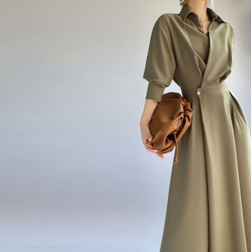 Spring and Autumn's new French niche dress 2022 Women's design sense Autumn long-sleeved socialite style slimming wholesale