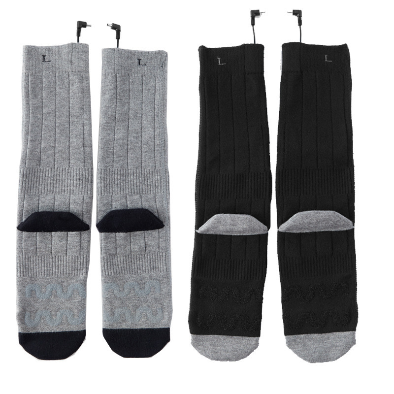 Cross-border outdoor skiing socks, smart heating socks, men's and women's foot warming socks, three-level adjustable usb charging heating socks Item Picture