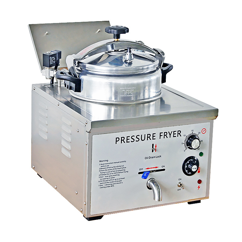 Bench Type Small Pressure Fried Chicken Stove High Pressure Deep Fryer Pressure Cooker Deep Frying Stove Specification drawing