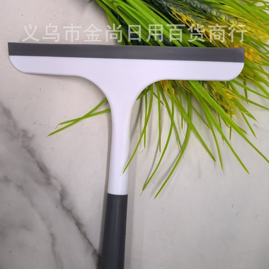 Plastic long-handled glass scraper, bathroom floor soft rubber household wiper, a magic tool for cleaning glass Specification image