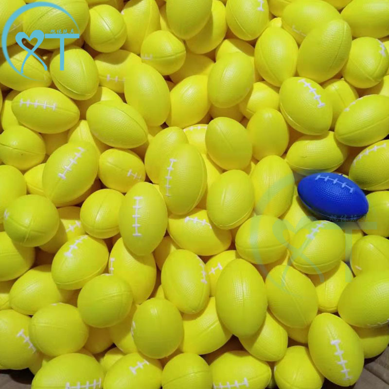 跨境热卖厂家海绵9cm PU球咖啡橄榄球pu发泡弹力球发泄解压球玩具详情图3