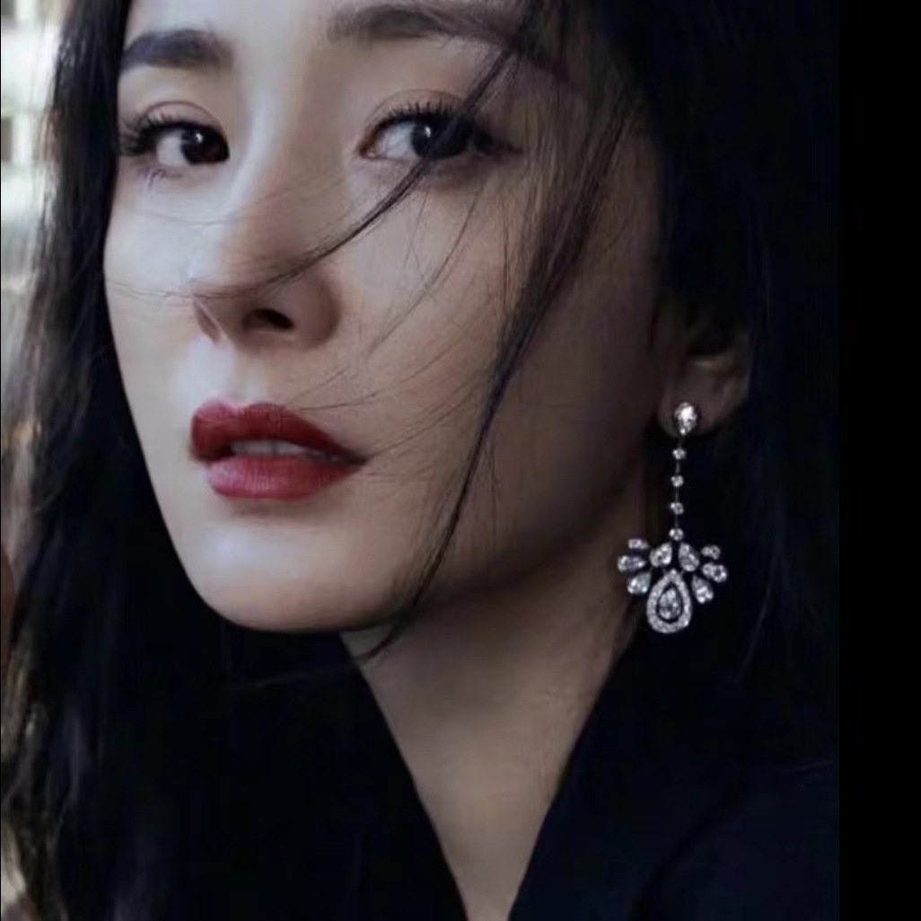 Ni Ni Yang Mi Star With The Same High-Grade Sense No Piercing Spiral Ear Clip Bride Light Luxury Earrings French Drop Earrings Specification drawing