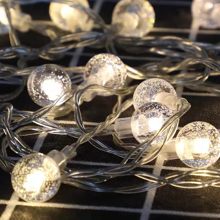 Bedroom Atmosphere Light Wedding Decoration Light String Led Solar Cherry Blossom Light Bubble Ball Frosted Small Round Ball Light String Application Scenario