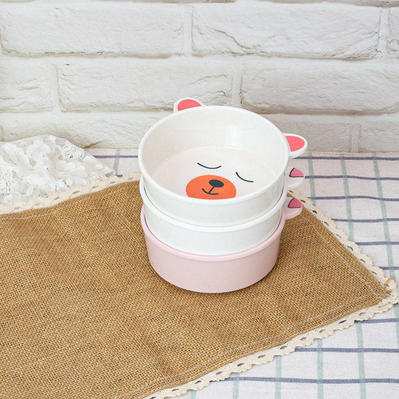 The New Cartoon Children's Bowl Melamine Shape Bowl Cute Creative Anti-Fall Anti-Hot Soup Bowl Melamine Imitation Porcelain Rice Bowl Application Scenario