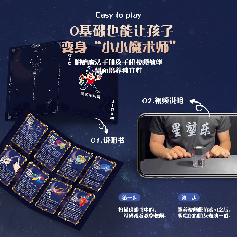 玫瑰花魔术/变脸魔术翻板/防火纸/魔术翻板/儿童玩具产品图