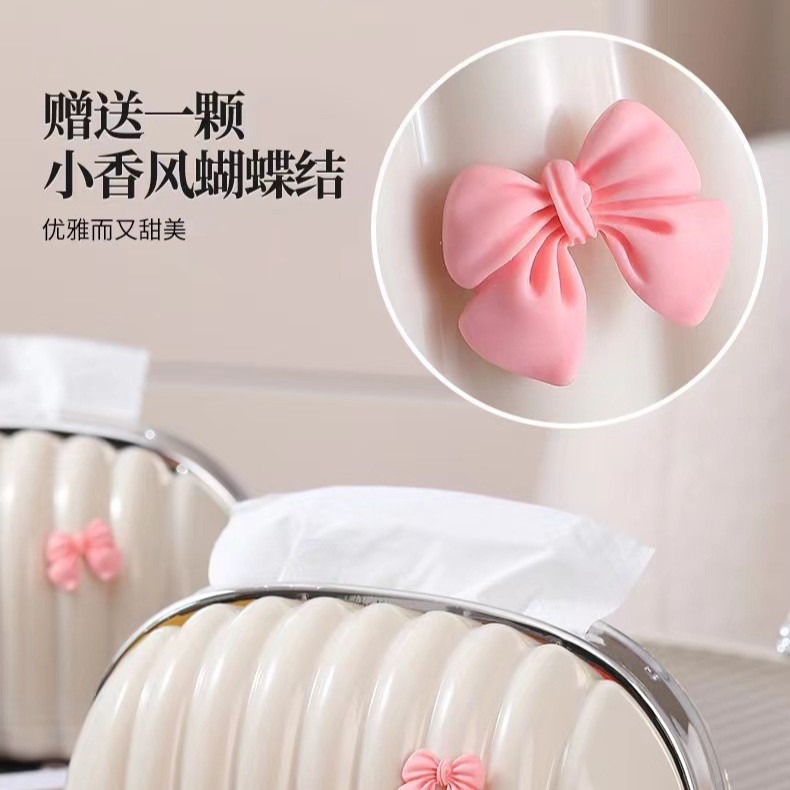 Shell tissue box, elastic table support, living room desktop, cute napkin, spring tissue box, high appearance level Application Scenario