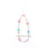 New European and American ins rice bead soft clay colored mobile phone chain, men's and women's same style macaron heart love mobile phone lanyard Specification image